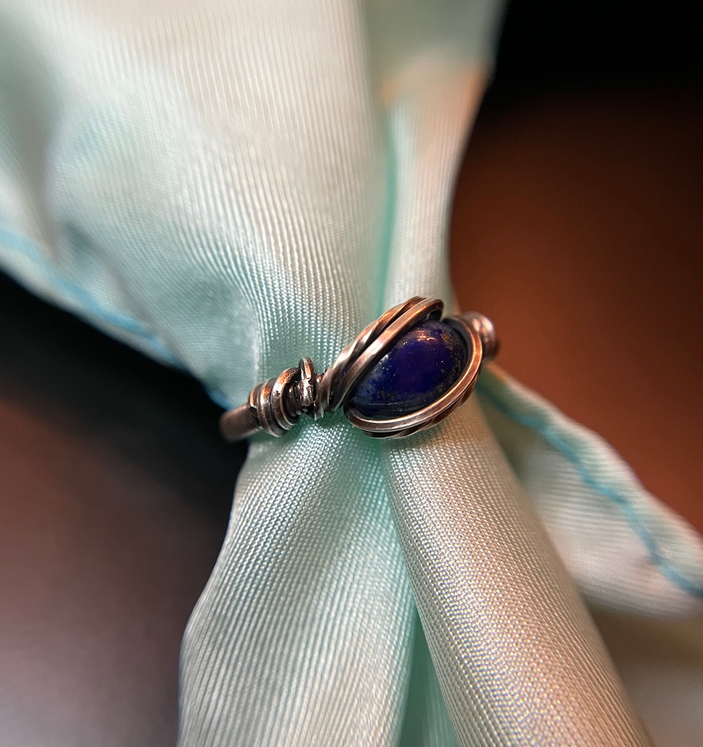 Lapis Lazuli and Copper ring