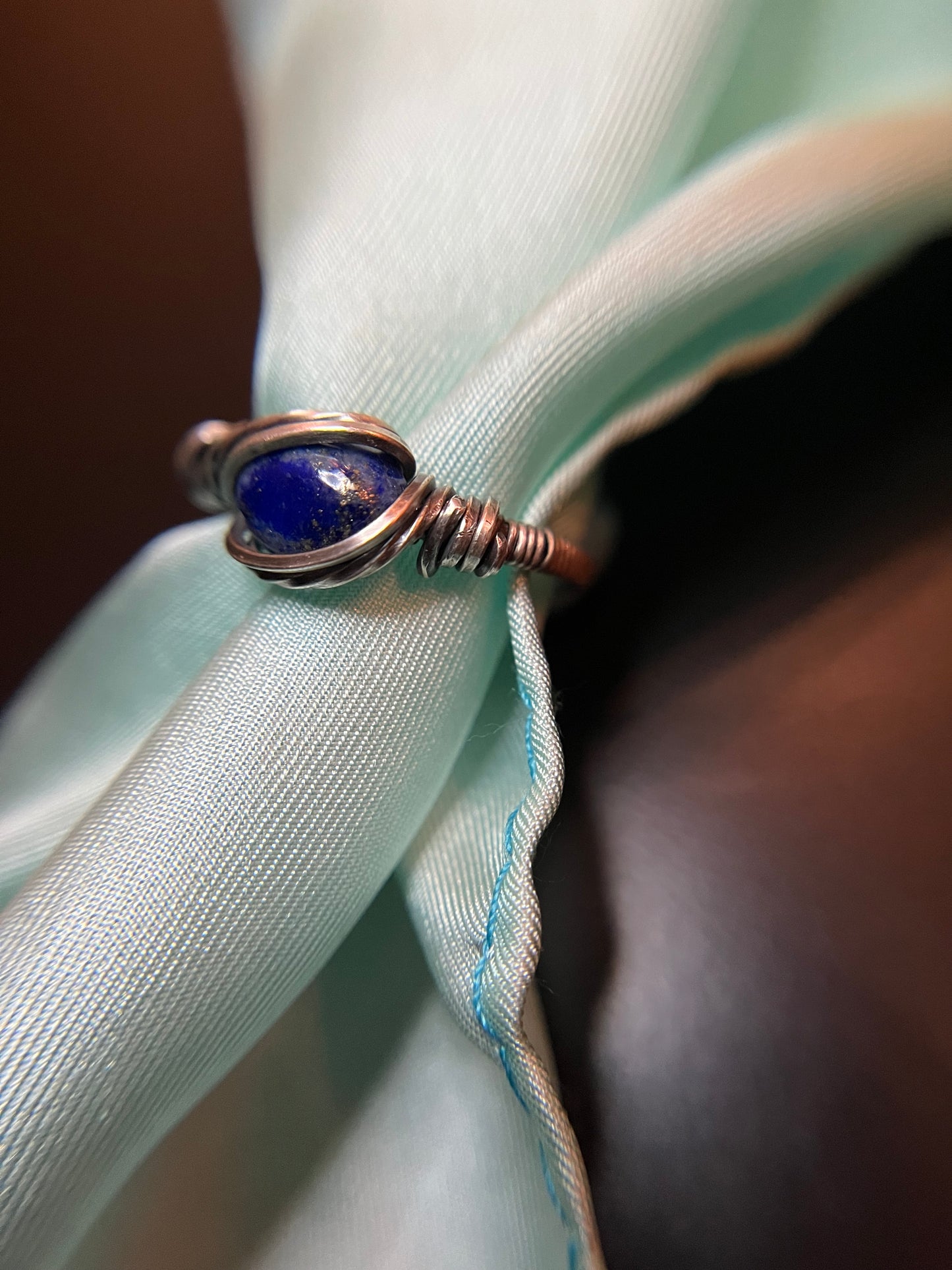 Lapis Lazuli and Copper ring